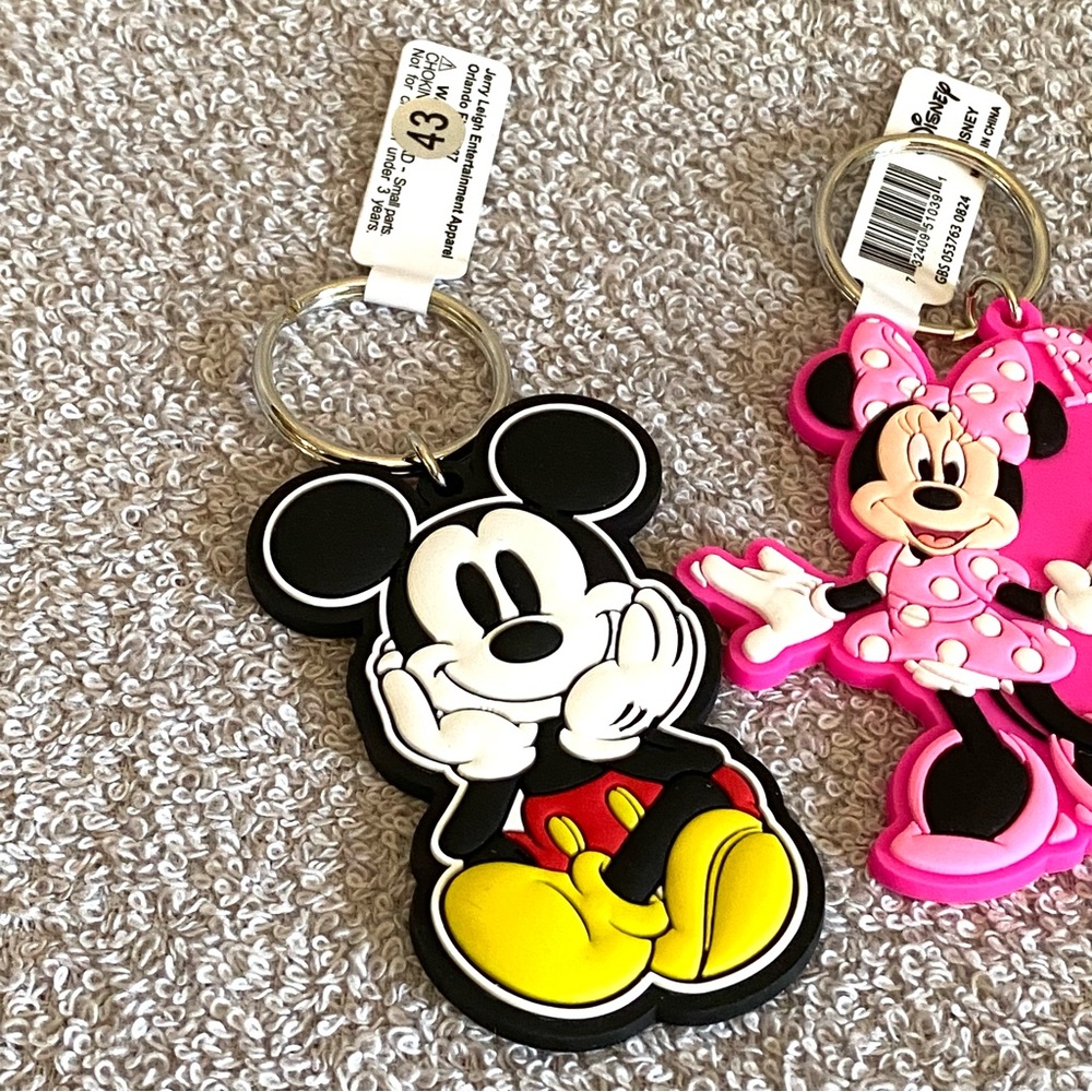 5/$25 Mickey rubber keychains choice of 1